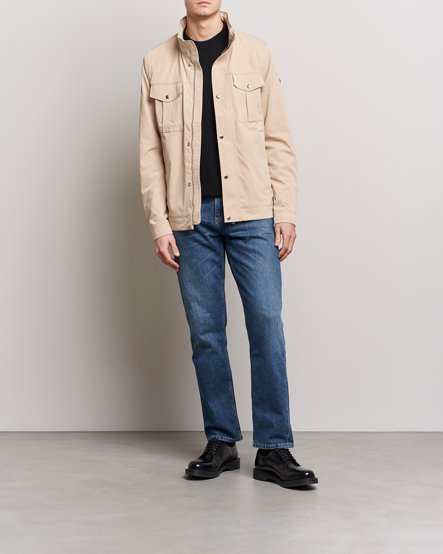Men | Coats & Jackets | J.Lindeberg | Bailey Field Jacket Safari Beige