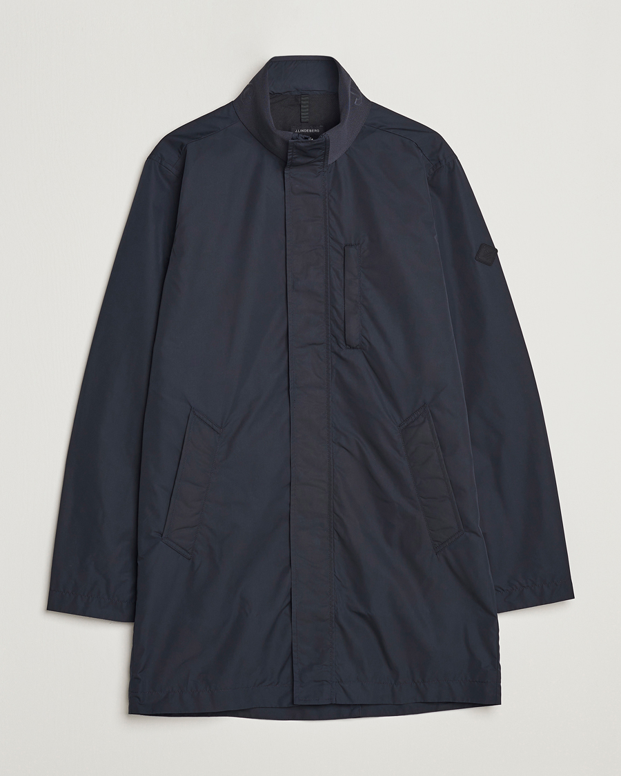 Men | Coats & Jackets | J.Lindeberg | Terry Poly Coat Navy