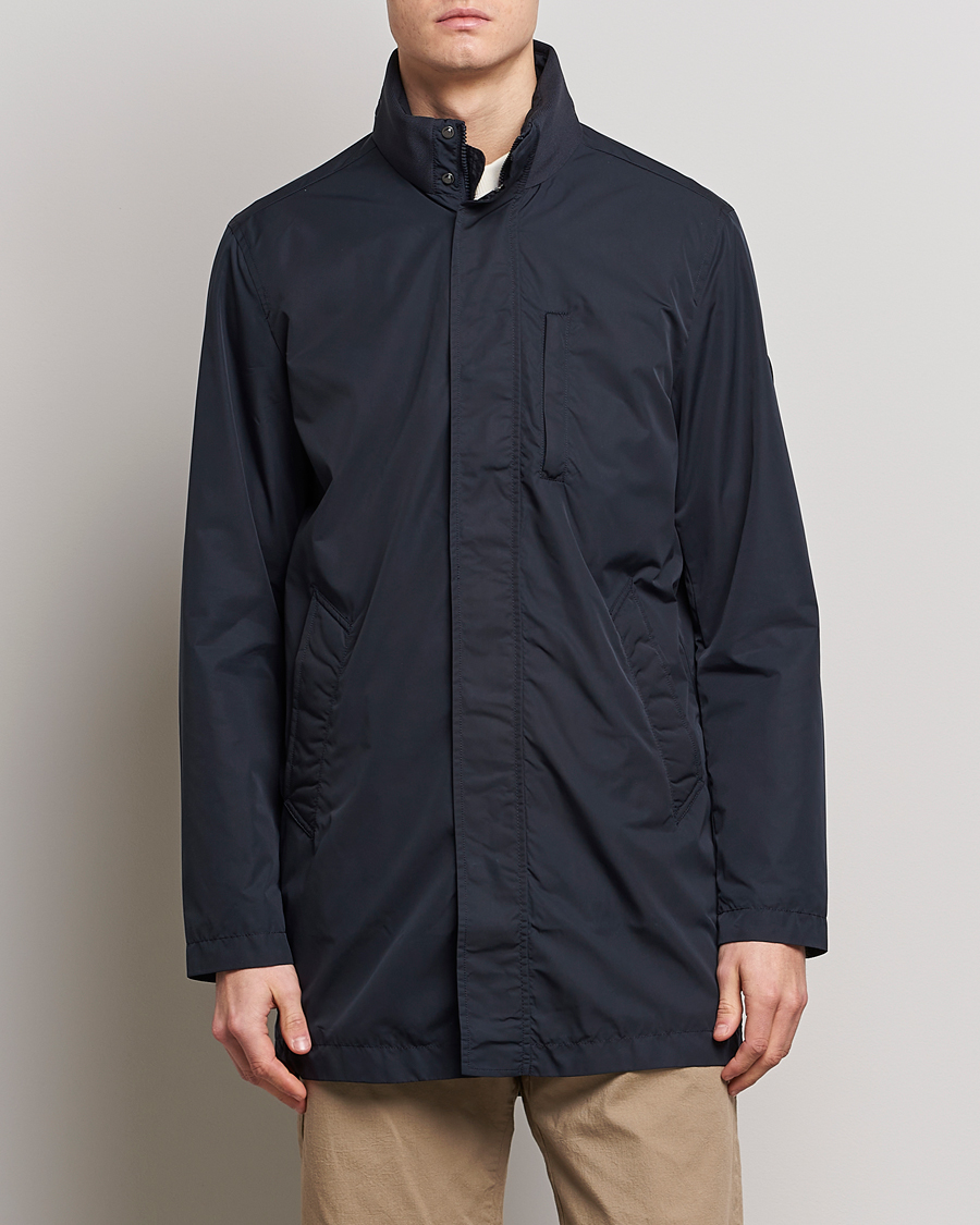 Men | Coats & Jackets | J.Lindeberg | Terry Poly Coat Navy