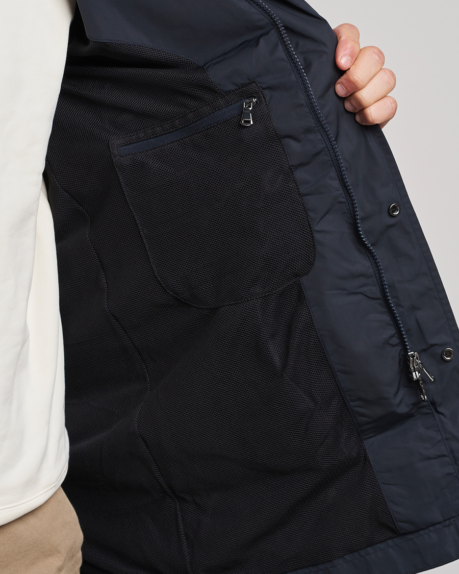 Men | Coats & Jackets | J.Lindeberg | Terry Poly Coat Navy