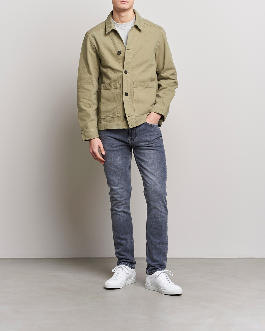 Men | Shirts | J.Lindeberg | Lando Organic Twill Work Overshirt Aloe