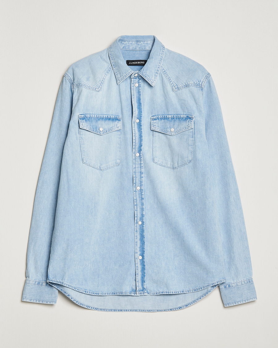 Men | Shirts | J.Lindeberg | Carson Denim Shirt Light Blue