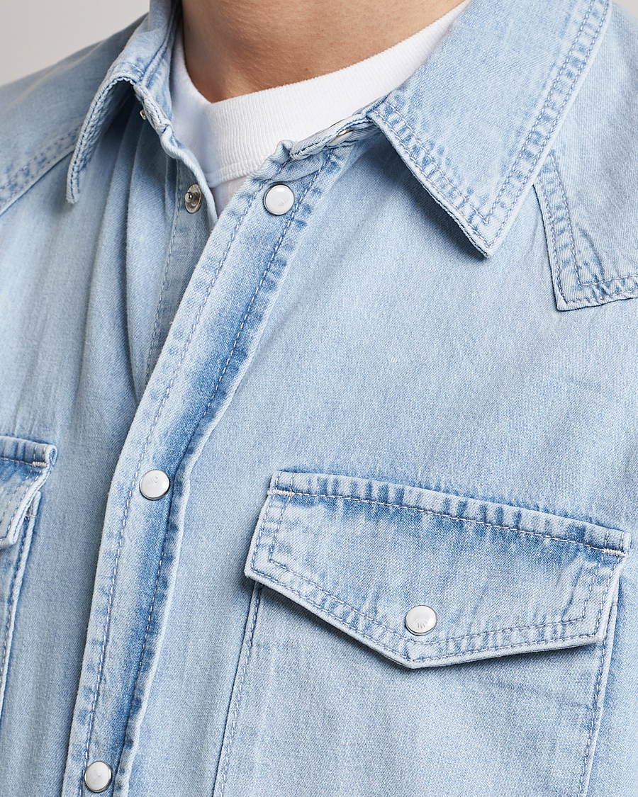 Men | Shirts | J.Lindeberg | Carson Denim Shirt Light Blue