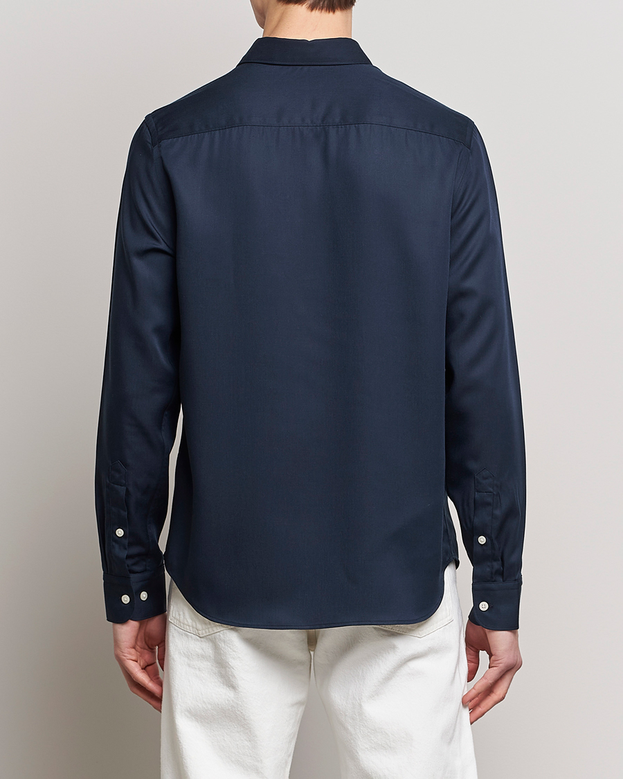 Men | Shirts | J.Lindeberg | Slim Fit Comfort Tencel Shirt Navy