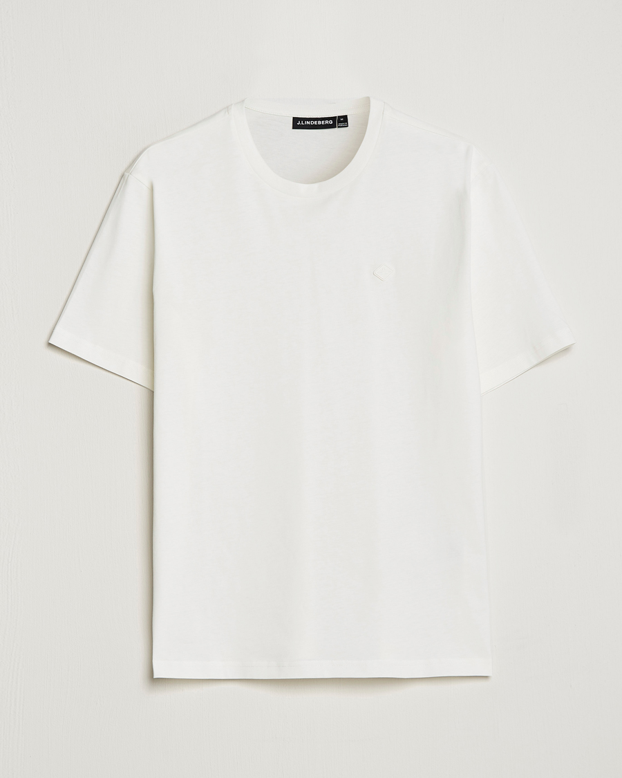 Men | T-Shirts | J.Lindeberg | Dale Organic Cotton Patch T-Shirt Cloud White