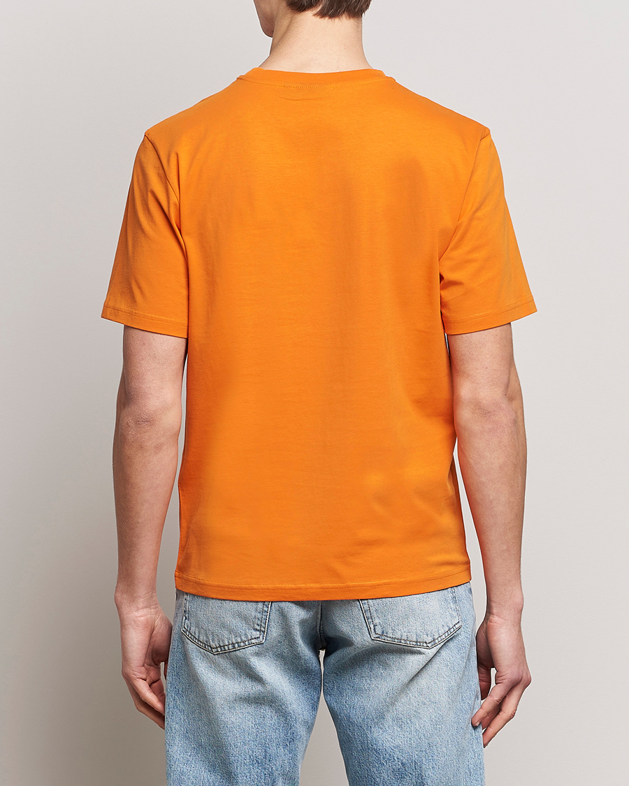 Men | T-Shirts | J.Lindeberg | Dale Organic Cotton Patch T-Shirt Russet Orange