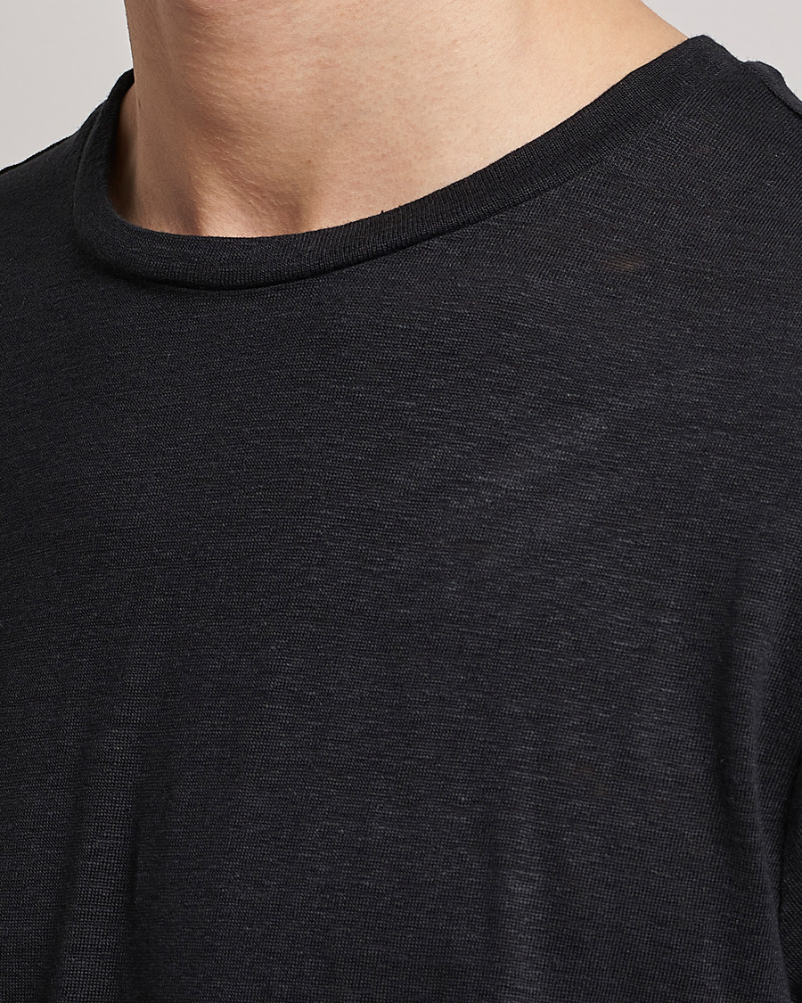 Men | T-Shirts | J.Lindeberg | Coma Linen Tee Black