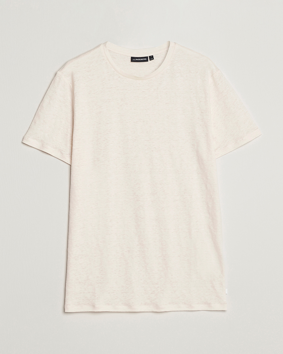 Men | T-Shirts | J.Lindeberg | Coma Linen Tee Turtledove