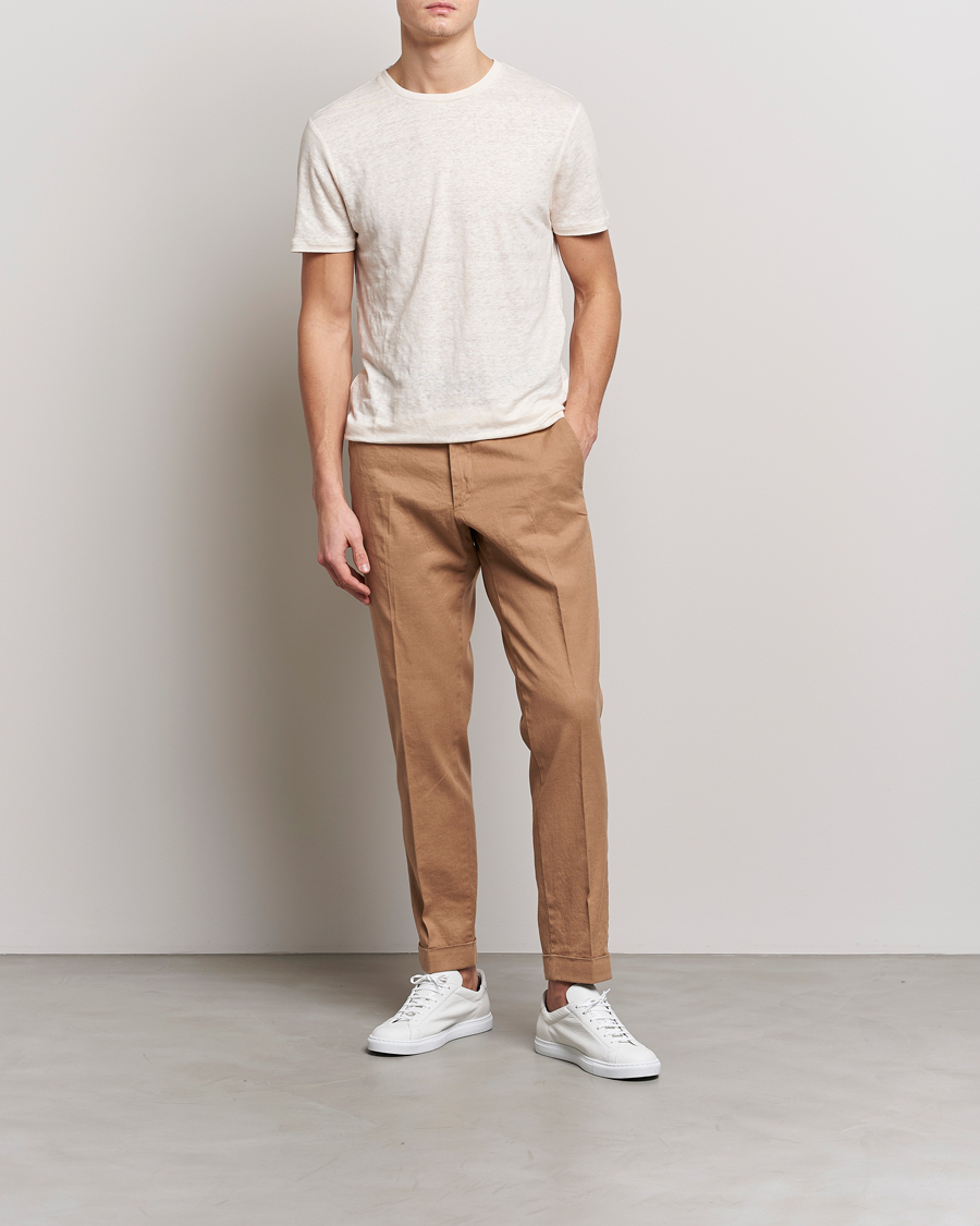 Men | T-Shirts | J.Lindeberg | Coma Linen Tee Turtledove