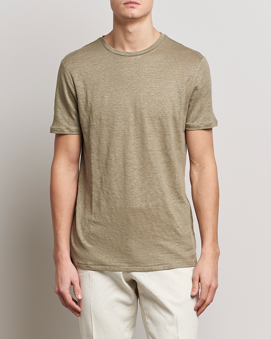 Men | T-Shirts | J.Lindeberg | Coma Linen Tee Aloe