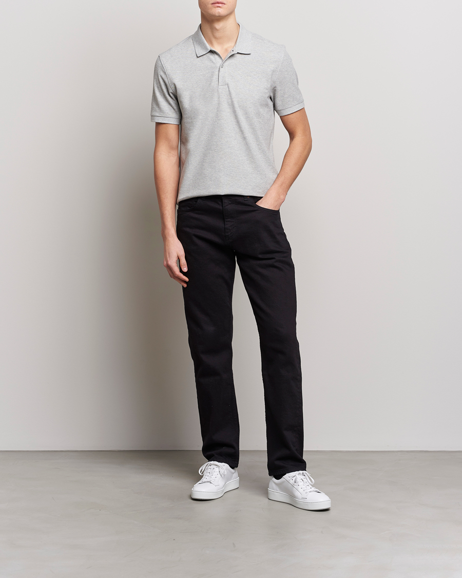 Men | Polo Shirts | J.Lindeberg | Troy Clean Polo Light Grey Melange