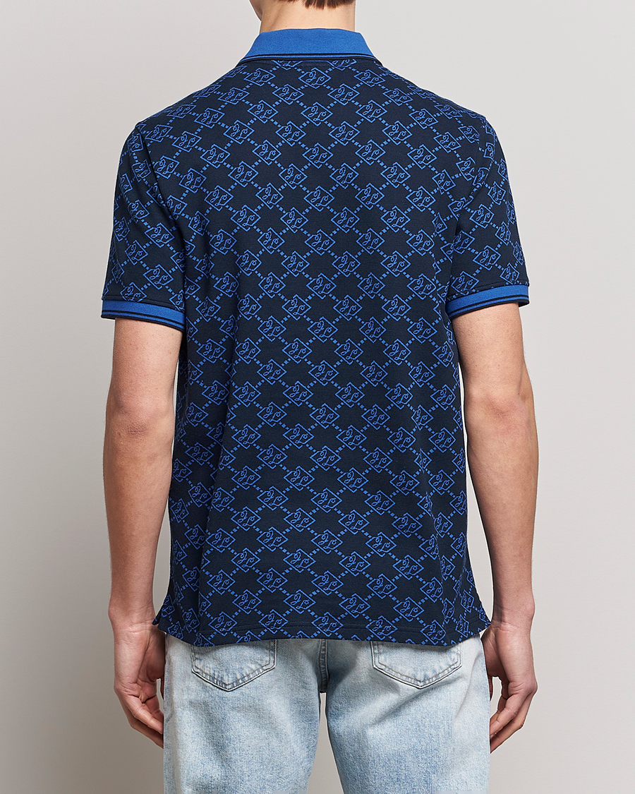 Men | Polo Shirts | J.Lindeberg | Deklan Organic Cotton Jacquard Polo Navy