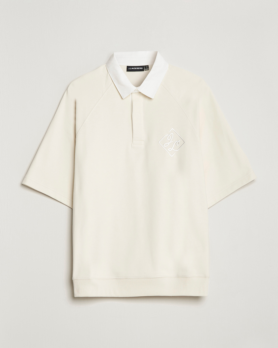 Men | Polo Shirts | J.Lindeberg | Roman Short Sleeve Rugby Jersey Polo Turtledove