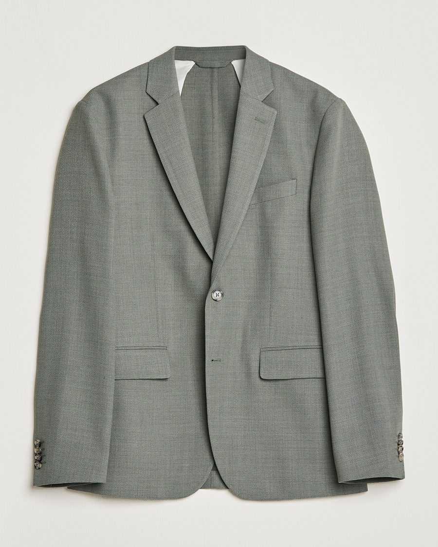 Men | Blazers | J.Lindeberg | Hopper Active Hopsack Blazer Aloe