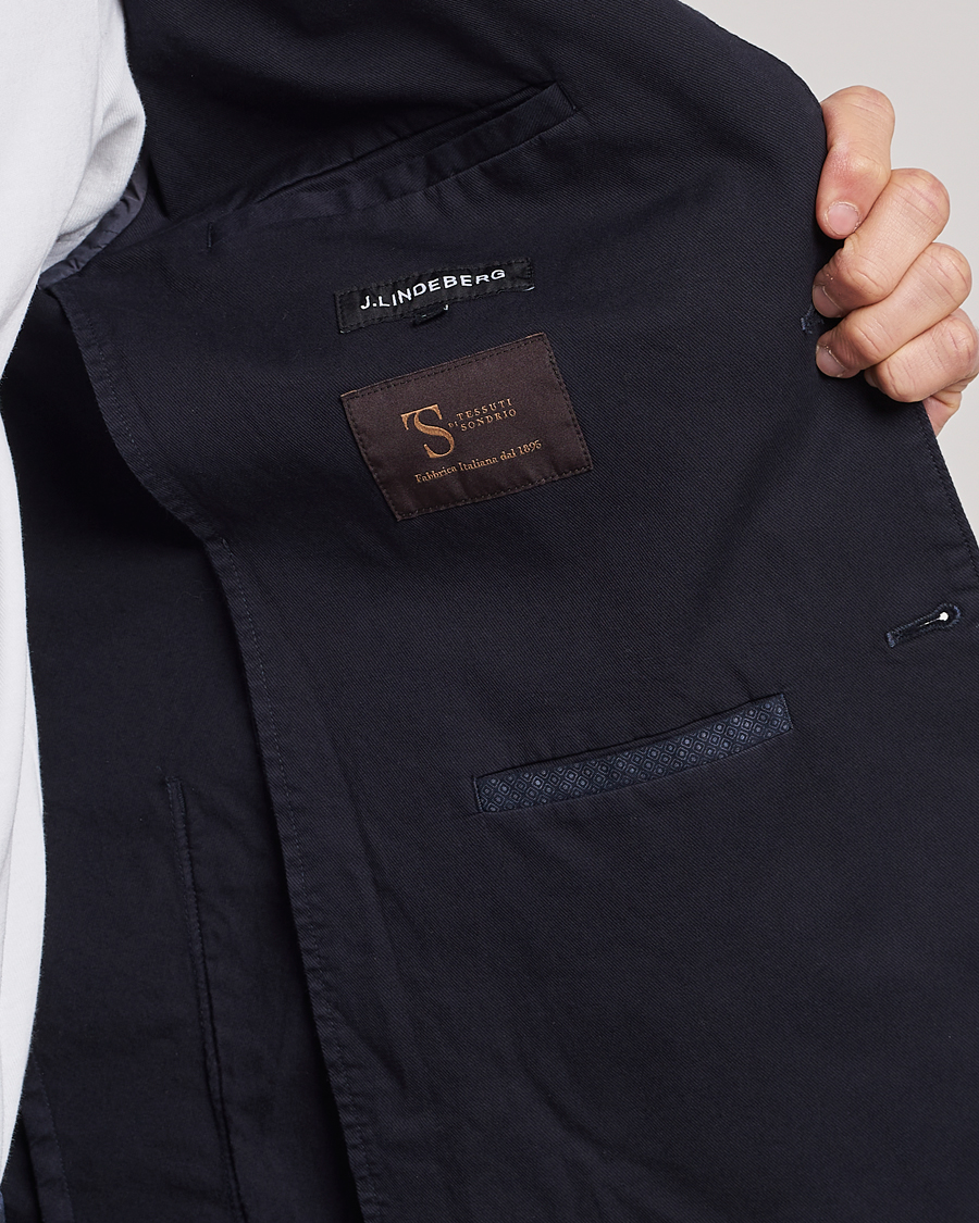 Men | Blazers | J.Lindeberg | Hopper Cotton Garment Dye Blazer Navy