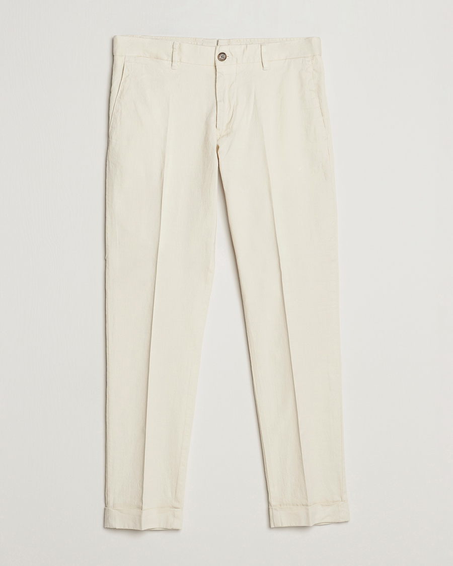 Men | Trousers | J.Lindeberg | Grant Stretch Cotton/Linen Trousers Turtledove