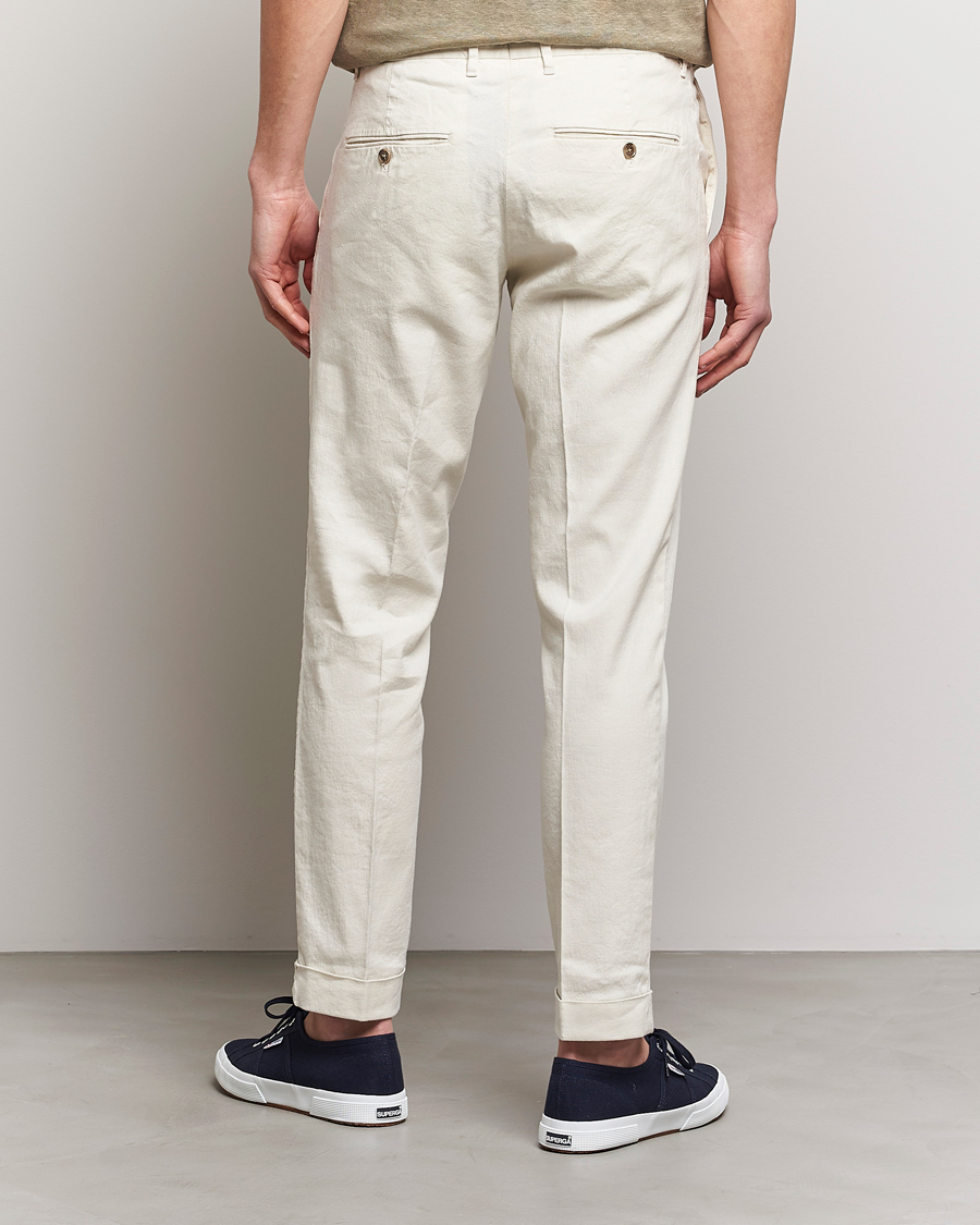 Men | Trousers | J.Lindeberg | Grant Stretch Cotton/Linen Trousers Turtledove