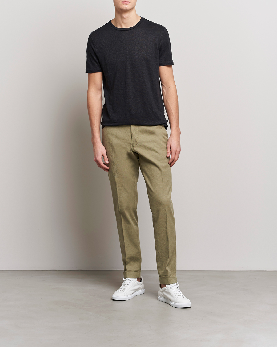 Men | Trousers | J.Lindeberg | Grant Stretch Cotton/Linen Trousers Aloe