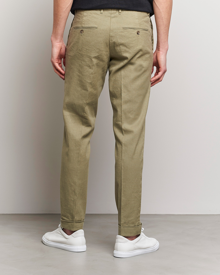 Men | Trousers | J.Lindeberg | Grant Stretch Cotton/Linen Trousers Aloe