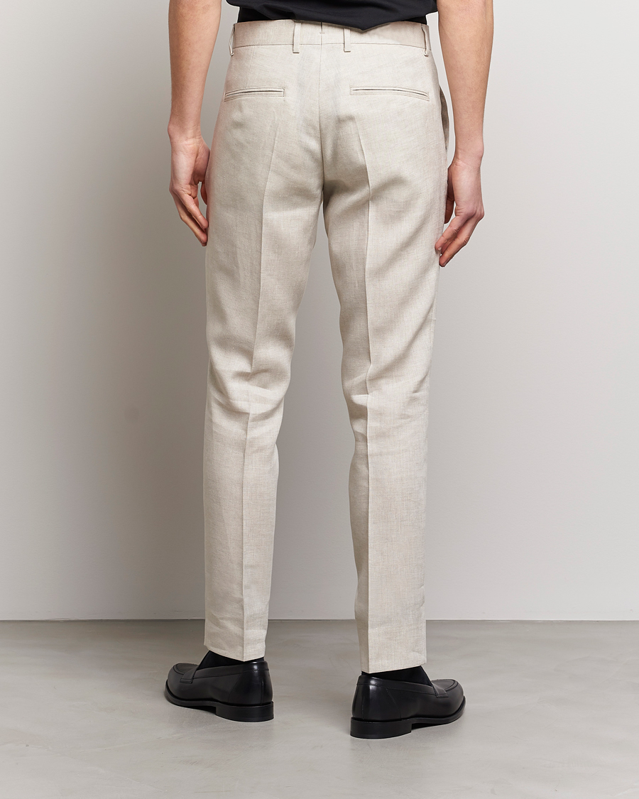 Men | Trousers | J.Lindeberg | Grant Super Linen Trousers Safari Beige
