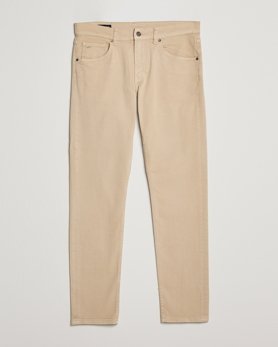 Men | Trousers | J.Lindeberg | Jay Solid Stretch 5-Pocket Trousers Safari Beige
