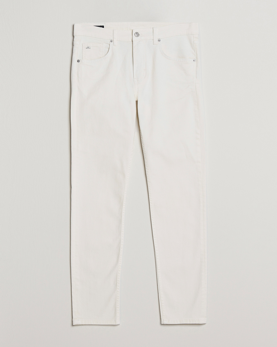 Men | Trousers | J.Lindeberg | Jay Solid Stretch 5-Pocket Trousers Cloud White