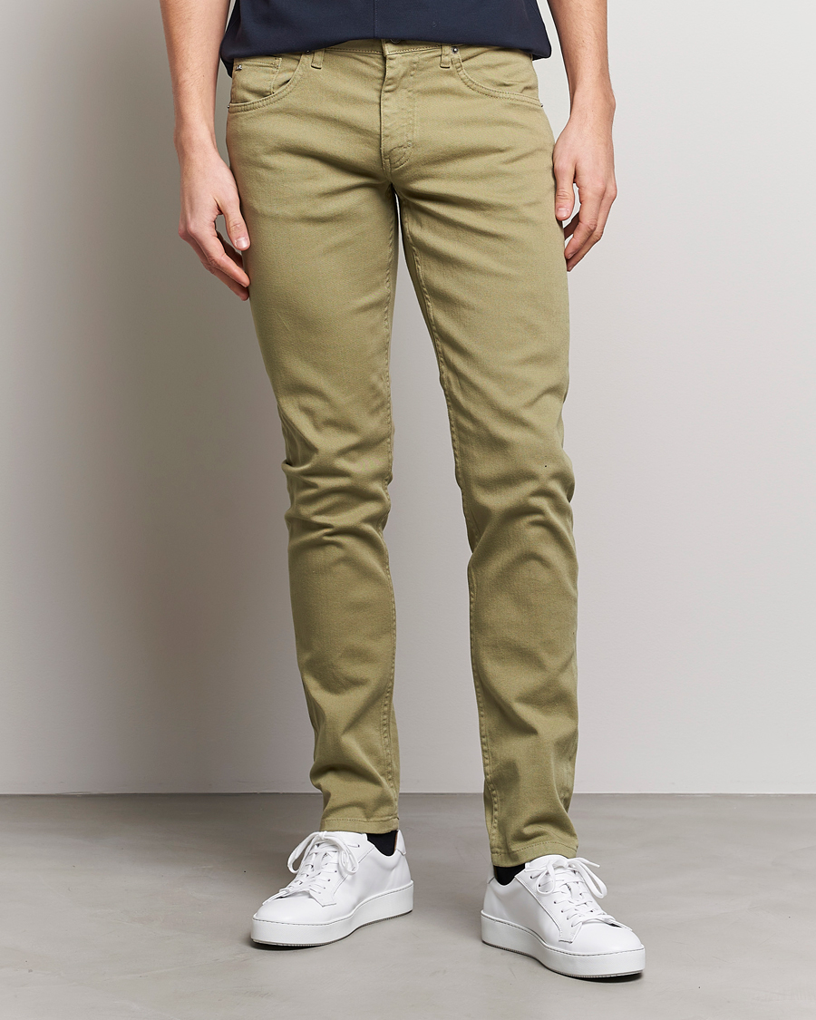 Men | Casual Trousers | J.Lindeberg | Jay Solid Stretch 5-Pocket Trousers Aloe