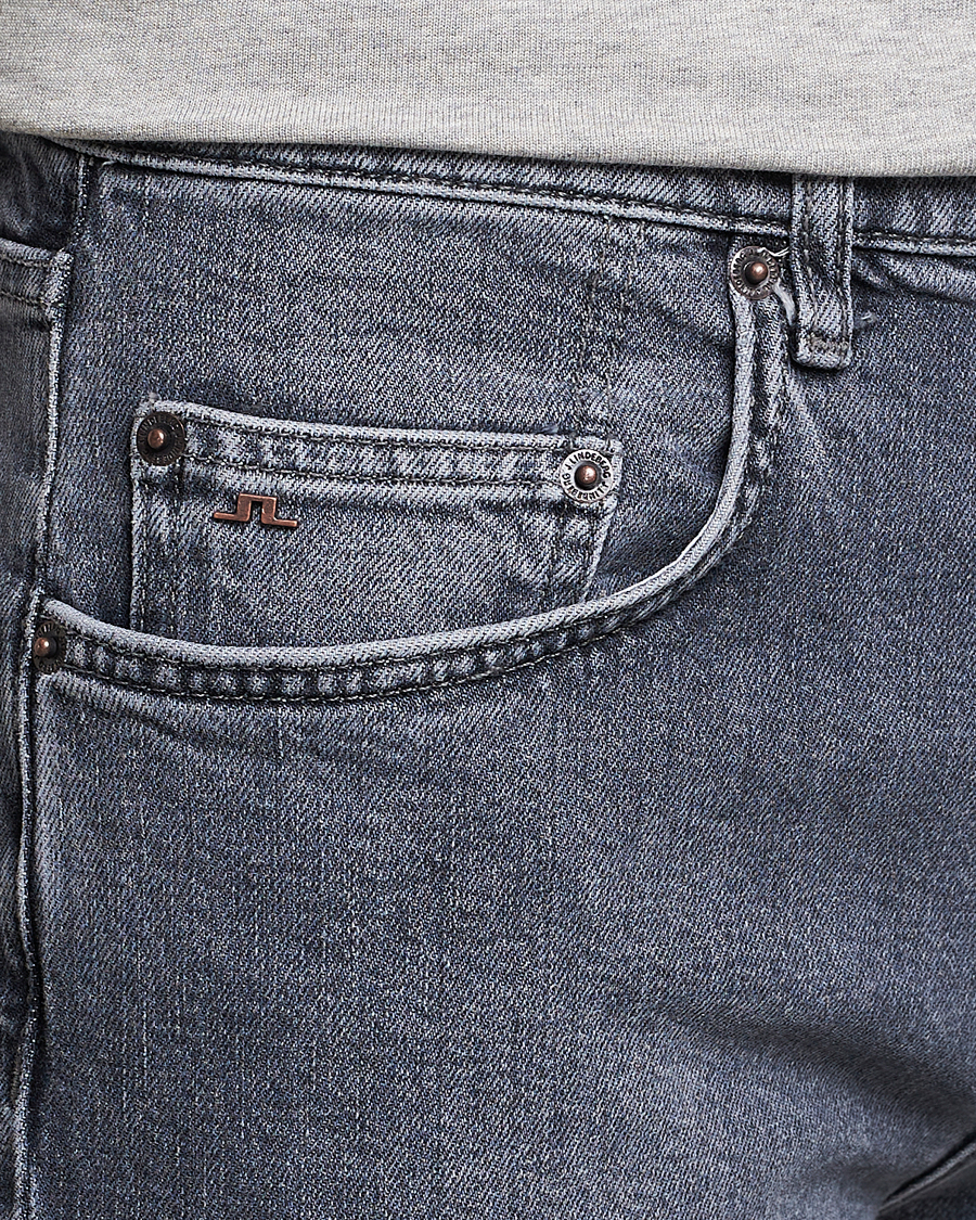 Men | Jeans | J.Lindeberg | Cedar Greyish Organic Cotton Jeans Granite Grey