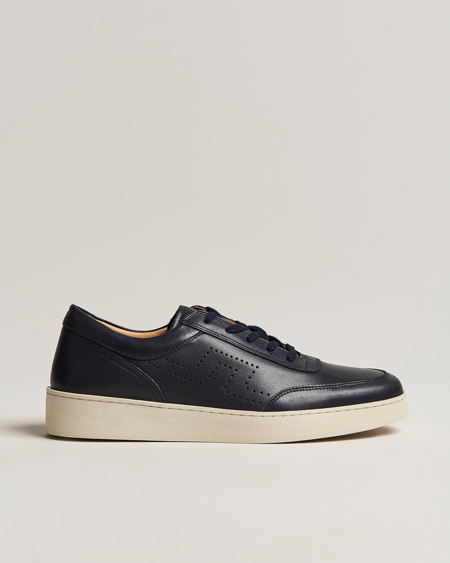 Men | J.Lindeberg Art Tennis Leather Sneaker Navy | J.Lindeberg | Art Tennis Leather Sneaker Navy