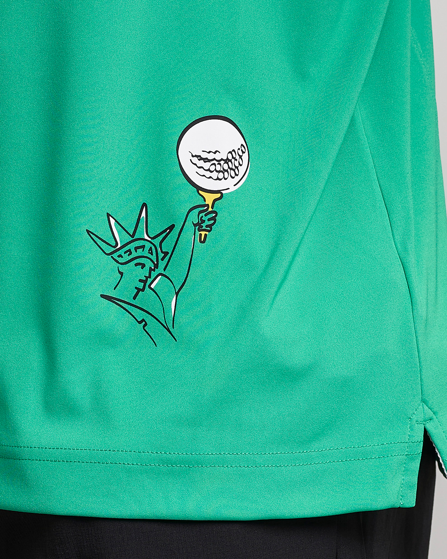 Men | Polo Shirts | J.Lindeberg | KV PGA Printed Jersey Polo Blarney Green