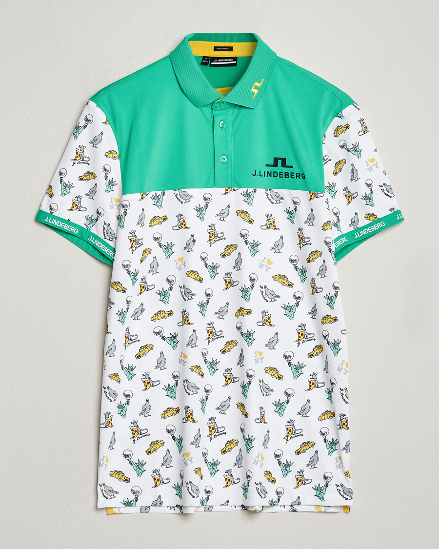 Men | Polo Shirts | J.Lindeberg | Jeff PGA TX Jersey Polo White