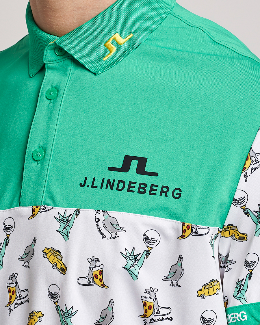 Men | Polo Shirts | J.Lindeberg | Jeff PGA TX Jersey Polo White