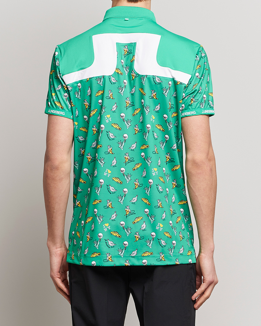 Men | Polo Shirts | J.Lindeberg | Jeff PGA TX Jersey Polo Blarney Green