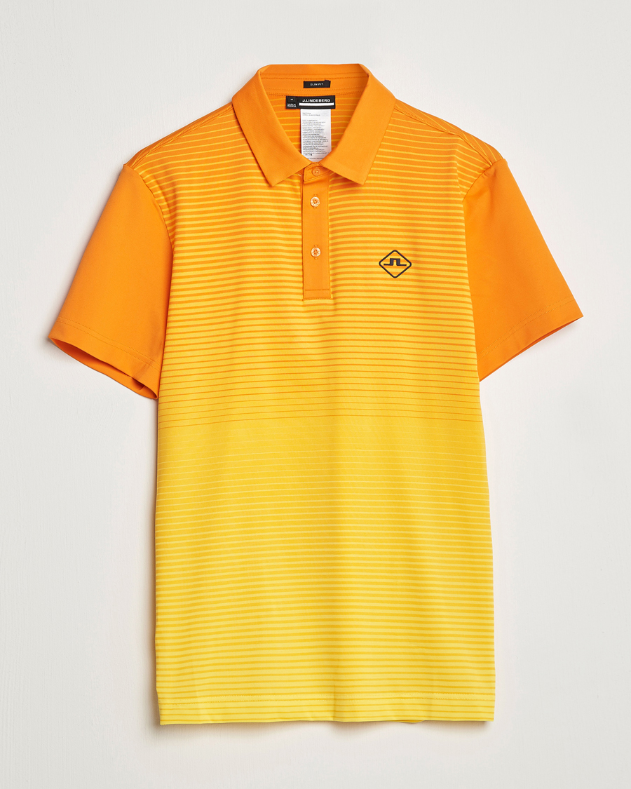 Men | Polo Shirts | J.Lindeberg | Lowell Faded Slim Fit Polo Russet Orange