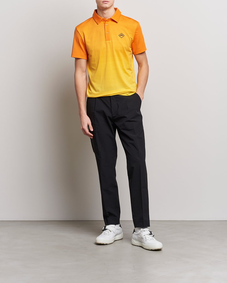 Men | Polo Shirts | J.Lindeberg | Lowell Faded Slim Fit Polo Russet Orange