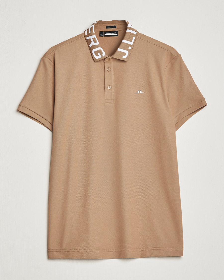 Men | Polo Shirts | J.Lindeberg | Gus Regular Polo Tiger Brown