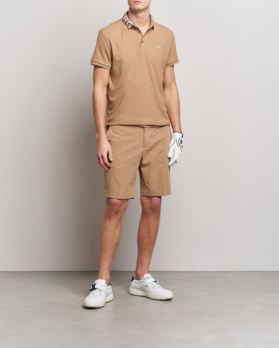 Men | Polo Shirts | J.Lindeberg | Gus Regular Polo Tiger Brown