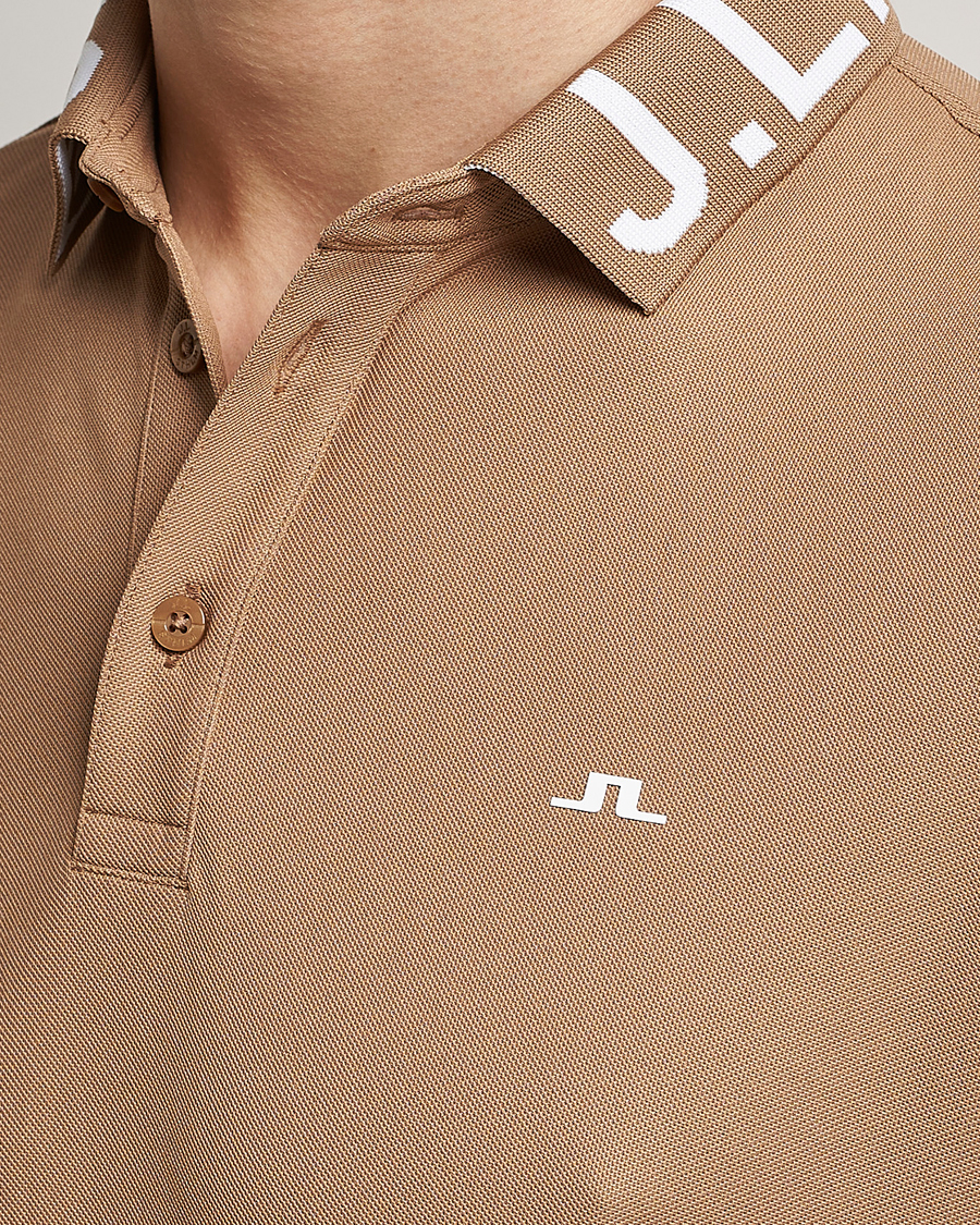 Men | Polo Shirts | J.Lindeberg | Gus Regular Polo Tiger Brown