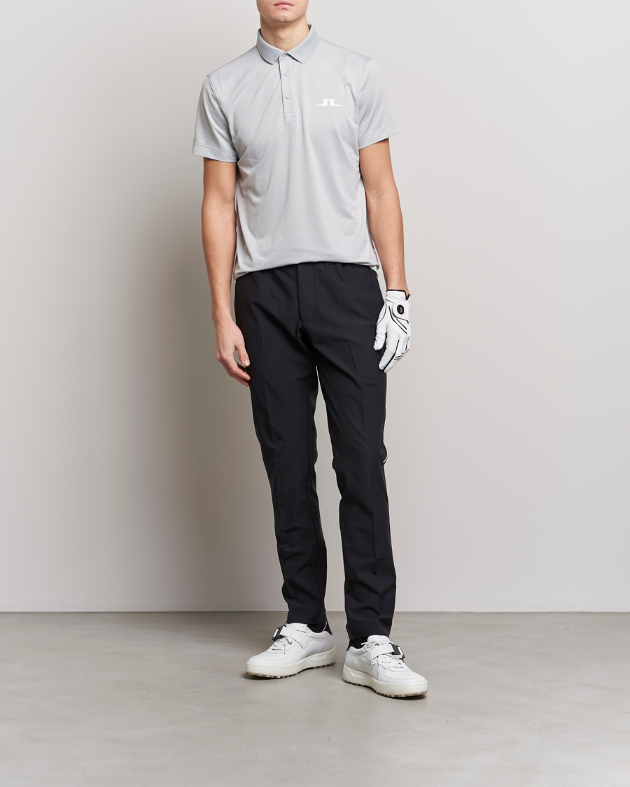 Men | Polo Shirts | J.Lindeberg | Bridge Regular Fit Polo High Rise Grey