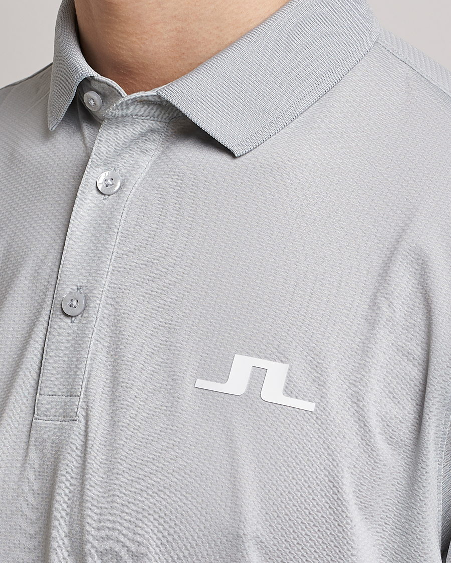 Men | Polo Shirts | J.Lindeberg | Bridge Regular Fit Polo High Rise Grey