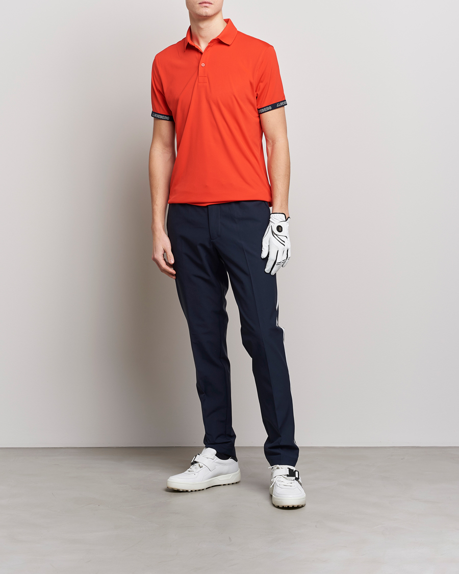 Men | Polo Shirts | J.Lindeberg | Guy Regular Fit Polo Fiery Red