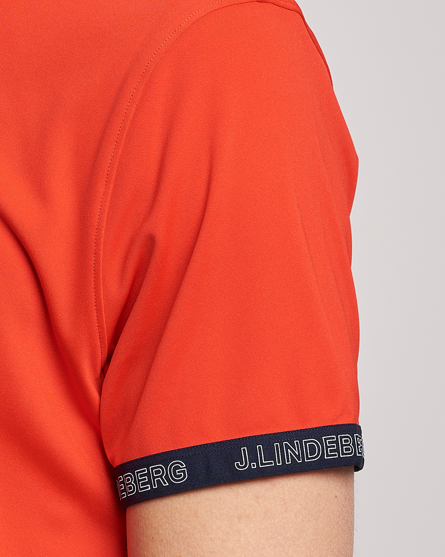 Men | Polo Shirts | J.Lindeberg | Guy Regular Fit Polo Fiery Red