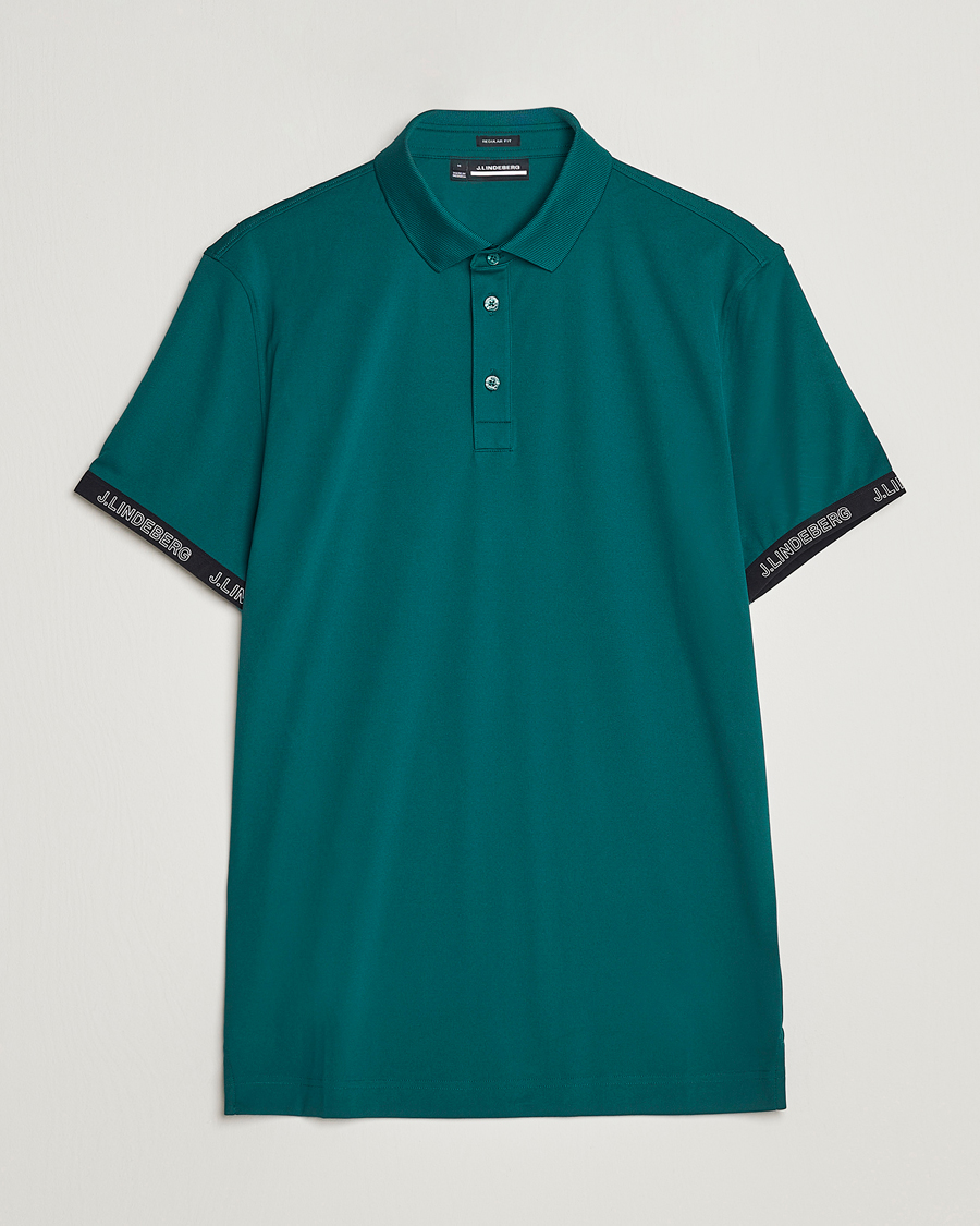 Men | Polo Shirts | J.Lindeberg | Guy Regular Fit Polo Rain Forest