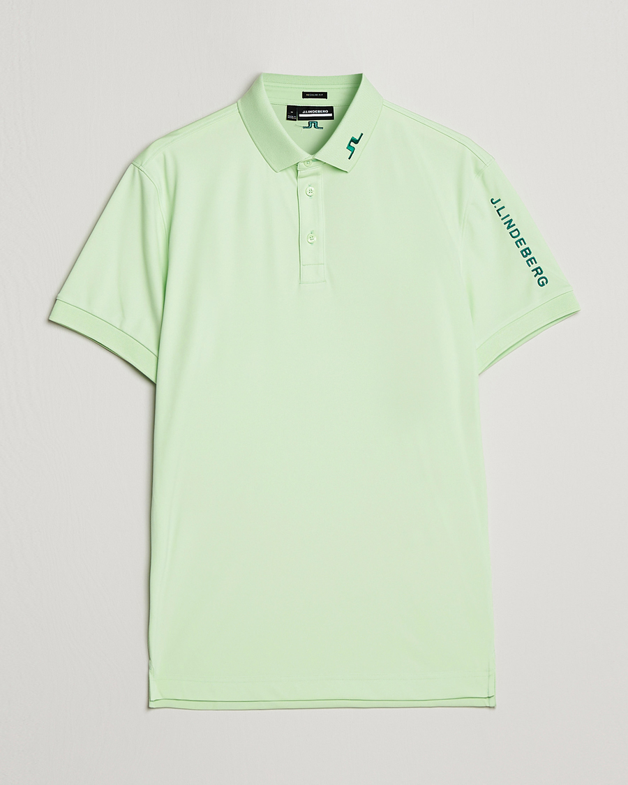 Men | Polo Shirts | J.Lindeberg | Tour Tech Regular Fit Polo Patina Green