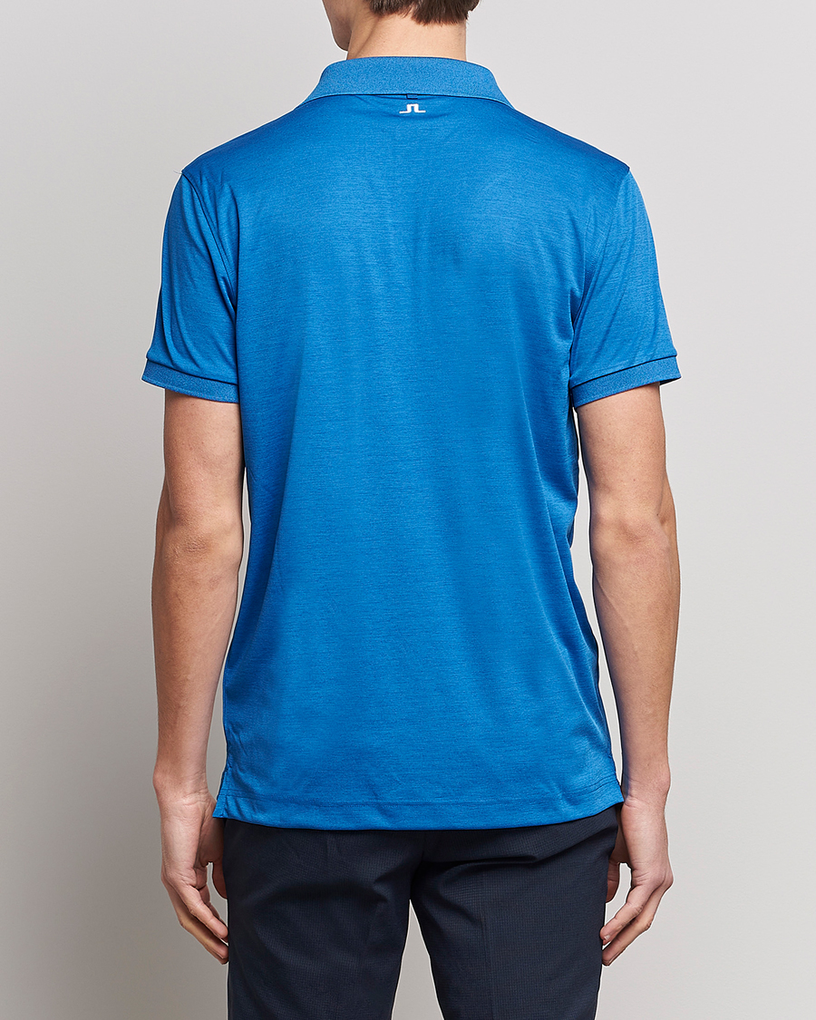Men | Polo Shirts | J.Lindeberg | Tour Tech Regular Fit Polo Lapis Blue Melange