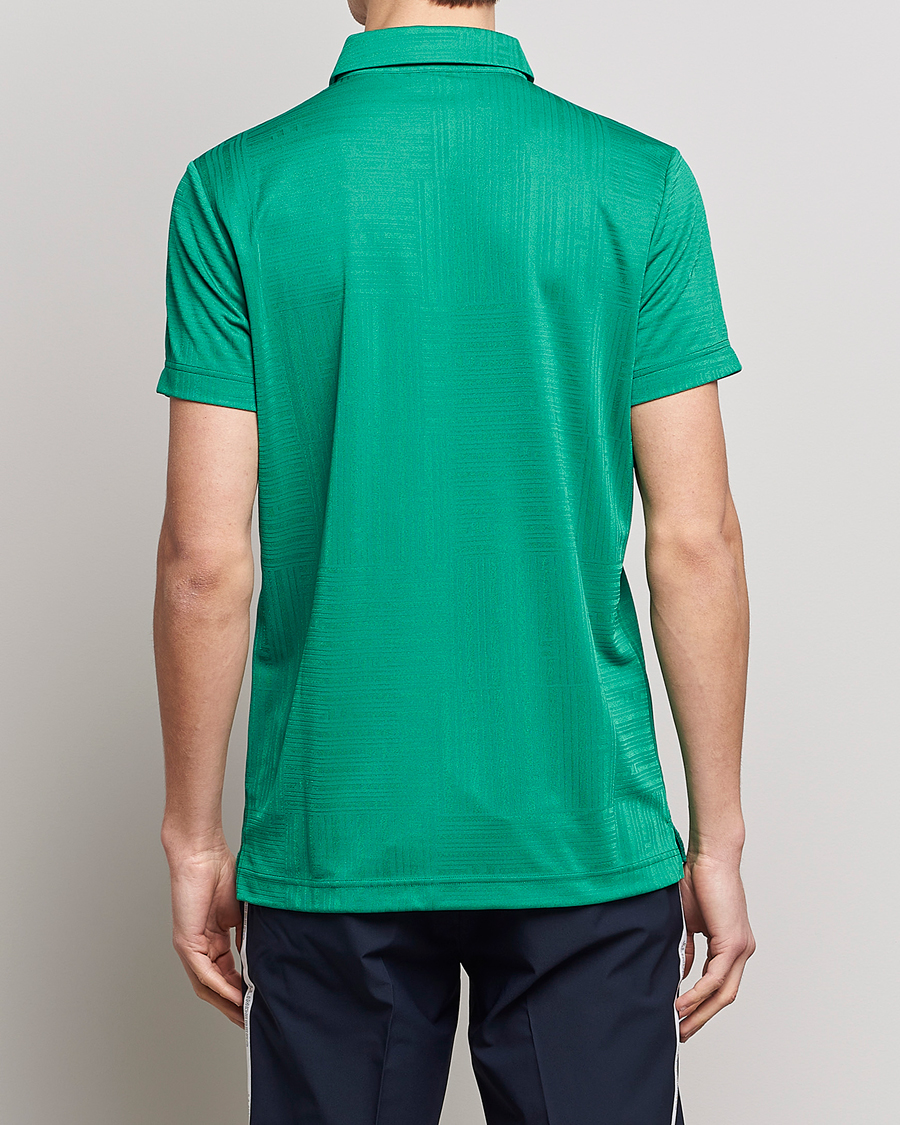 Men | Polo Shirts | J.Lindeberg | Alfred Mesh Jacquard Regular Fit Polo Bosphorus
