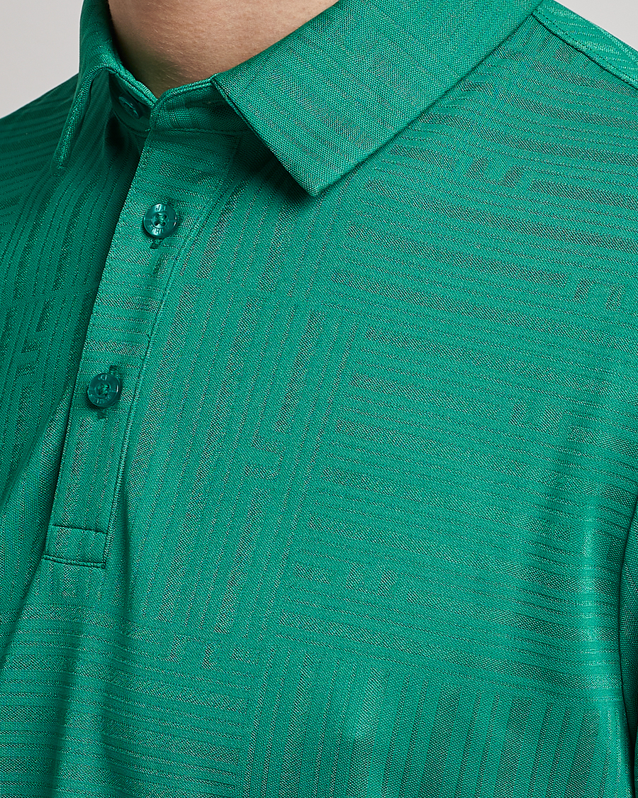Men | Polo Shirts | J.Lindeberg | Alfred Mesh Jacquard Regular Fit Polo Bosphorus