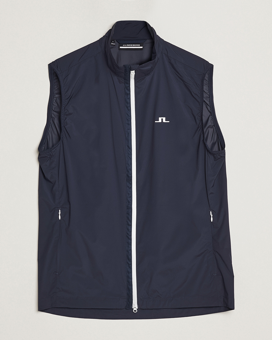 Men | Gilets | J.Lindeberg | Ash Light Packable Vest Navy