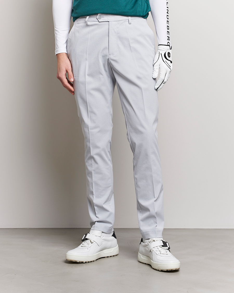 Men | Functional Trousers | J.Lindeberg | Vent Golf Trousers High Rise Grey