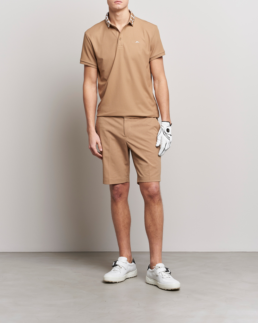 Men | Shorts | J.Lindeberg | Vent Golf Shorts Tiger Brown